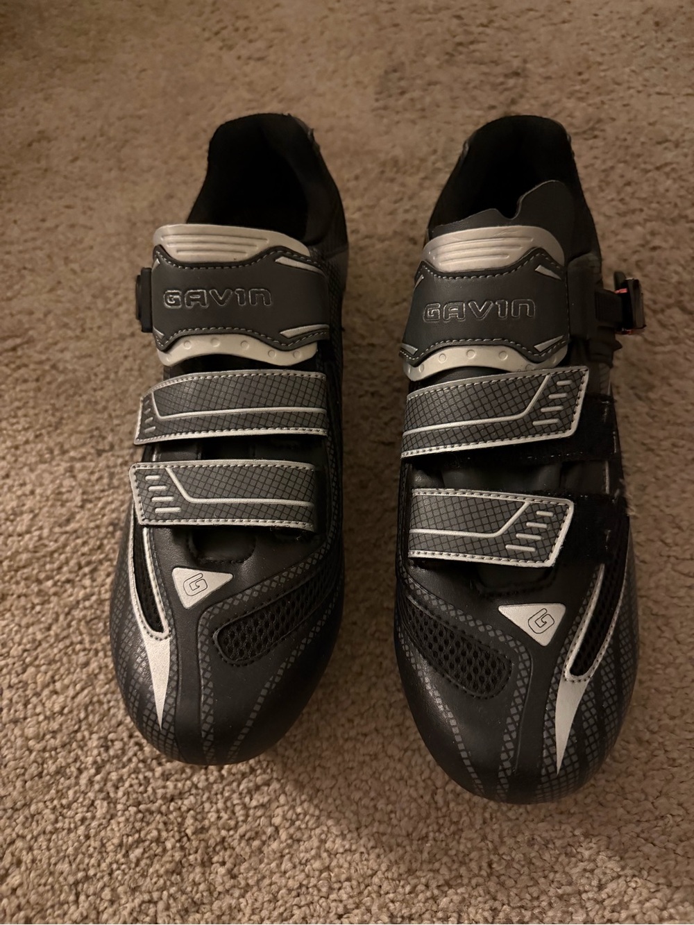 Gavin Men’s Black Peloton Cycling Shoes w Adjustable Straps Size 10 BRAND NEW